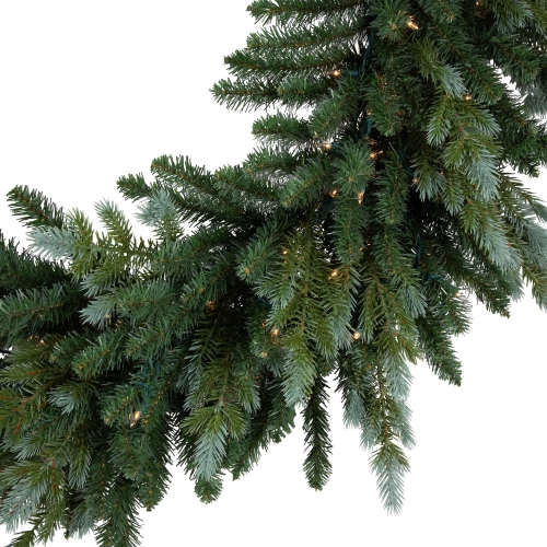 Real Touch™ Pre-Lit Blue Spruce Artificial Christmas Wreath - 48" - Clear Lights
