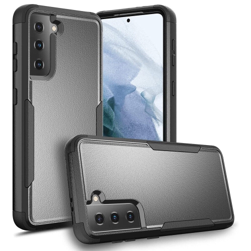 【CSmart】 Étui Coque rigide pour pare-chocs en caoutchouc résistant à deux couches pour Samsung Galaxy S21 FE, Noir