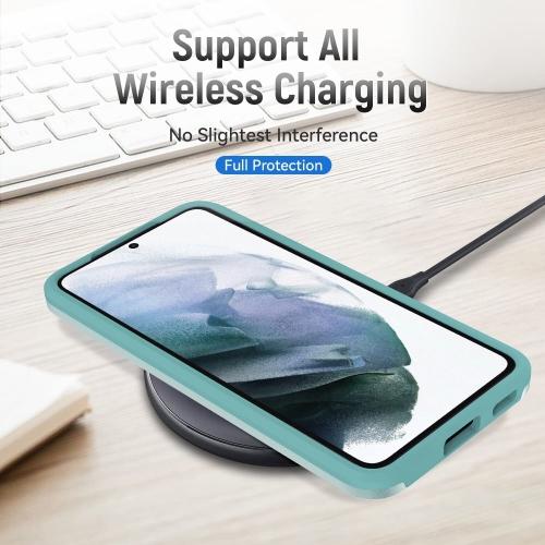 【CSmart】 Étui Coque rigide pour pare-chocs en caoutchouc résistant à deux couches pour Samsung Galaxy S21 FE, Violet