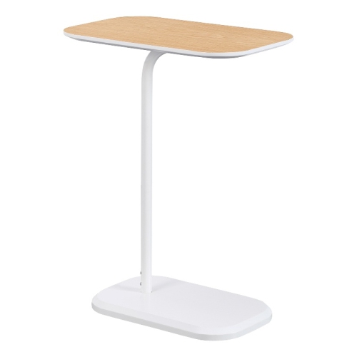 CONVENIENCE CONCEPTS  Oslo C End Table In White Wood Finish With Walnut Wood Top