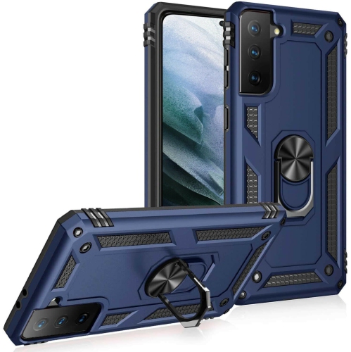 Samsung Galaxy S21 5G Case Red Military Grade 360 Degree Rotating Metal Magnetic Ring Car Mount Holder Kickstand Shockproof Heavy Duty Cover Galaxy