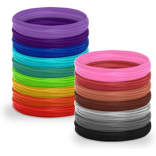 Charges de filament pour stylos 3D et imprimantes 3D Filament PLA 1.75mm, 12 couleurs Diamètre de haute précision Pas de filament de bouchon sans