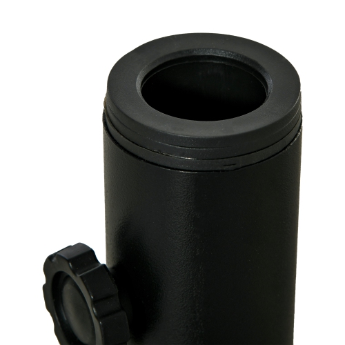 Outsunny Deck Mount Umbrella Holder, Outdoor Umbrella Base Stand for Deck, Dock, Patios Garden, Pontoon and Backyard, Black