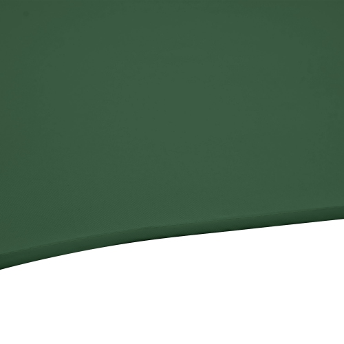 Outsunny 8.5FT Offset Patio Umbrella with 360° Rotation, Outdoor Cantilever Roma Parasol Hanging Sun Shade Canopy Shelter with Cross Base, Green