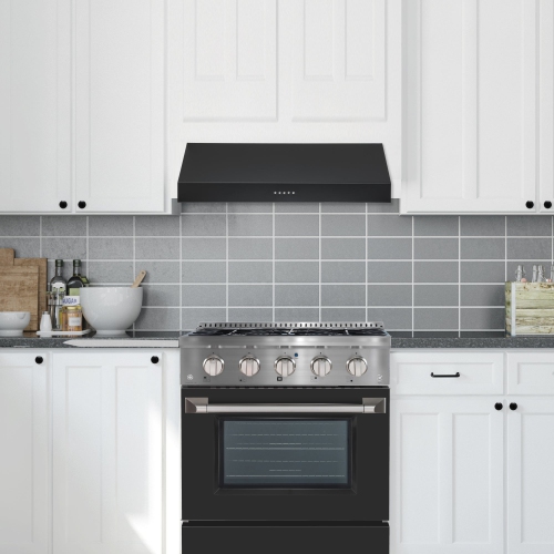 Ancona 30" Ducted Under Cabinet Range Hood in Matte Black