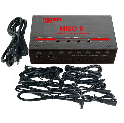 MOEN CANADA  Miso 8 Power Supply for Effect Pedals 110V/240V Voltage Clean Power