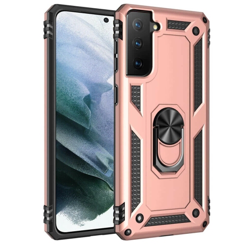 Étui/support/support magnétique en métal pivotant à 360 degrés pour l’auto Galaxy S21 plus 5G de Samsung - Rouge militaire béquille robuste