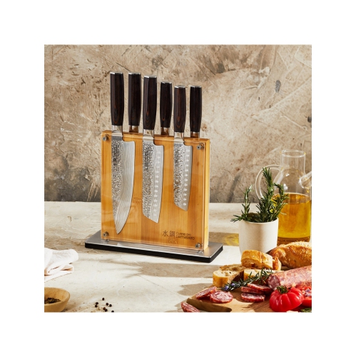 Damashiro® EMPEROR Shi Knife Block 7 Piece