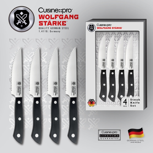 WOLFGANG STARKE™ 4-Piece Steak Knife Set 12.5cm 5in
