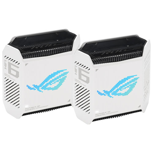 ASUS ROG Rapture GT6 Whole Home Mesh Wi-Fi 6 System - 2 Pack - White