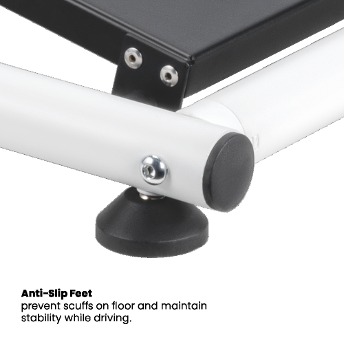 Boost SWS-07 Premium Foldable Height Adjustable Racing Steering Wheel Stand for Gamers - Supports Fanatec, Logitech & Thrustmaster (White)