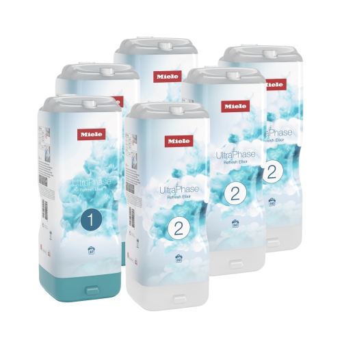 Miele Ultraphase 1 and 2 Refresh Elixir Laundry Detergent and Odor  Combater, Set of 6