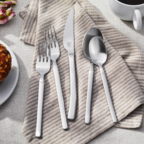 ZWILLING Opus 45 Piece Flatware Set Matted Satin Finished
