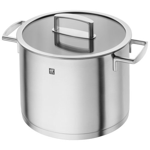 ZWILLING  Vitality 8 L 18/10 Stainless Steel Stock Pot With Glass Lid