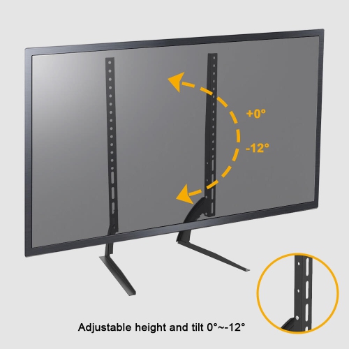 37"-65" TV Mounts Table Top TV Stand, Universal Tabletop TV Mount Bracket Base LED LCD Plasma Legs up to 77 Lbs