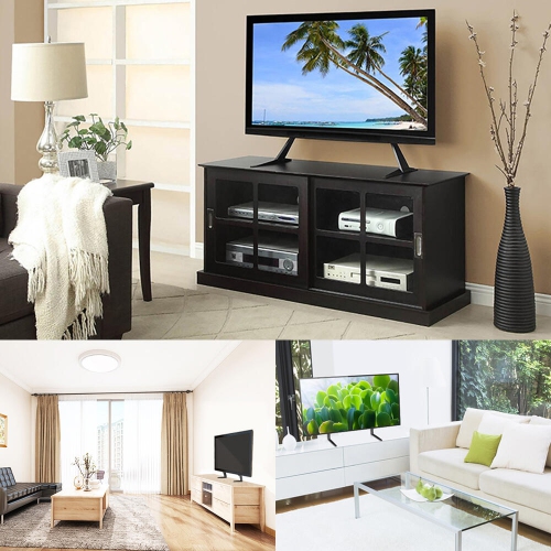 37"-65" TV Mounts Table Top TV Stand, Universal Tabletop TV Mount Bracket Base LED LCD Plasma Legs up to 77 Lbs