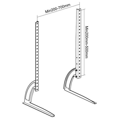 37"-65" TV Mounts Table Top TV Stand, Universal Tabletop TV Mount Bracket Base LED LCD Plasma Legs up to 77 Lbs
