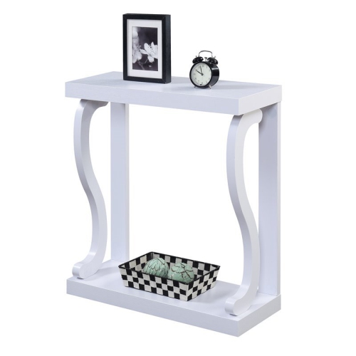 PEMBERLY ROW  Modern Console Table In White Wood Finish