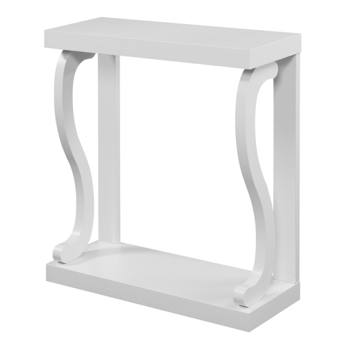 Pemberly Row Modern Console Table in White Wood Finish