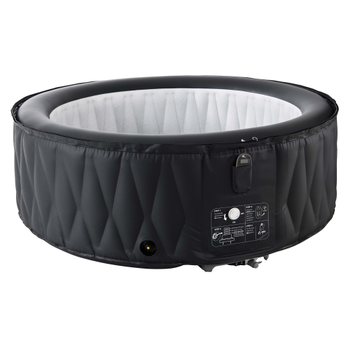 MONT BLANC, PREMIUM, SPA ROND Gonflable & SPA, 118 Jets de Massage pour 2+2 personnes, UNE PIECE INTEGREE