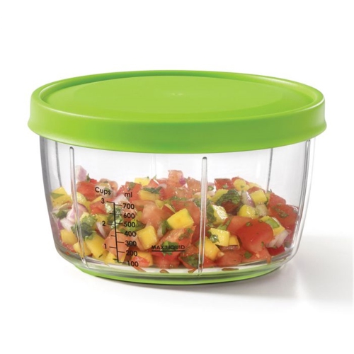 Starfrit - 2 Speed Manual Food Chopper, Non-Slip Base, Green
