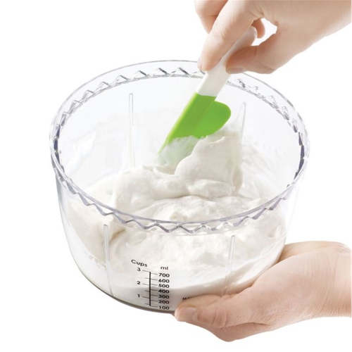 Starfrit - 2 Speed Manual Food Chopper, Non-Slip Base, Green