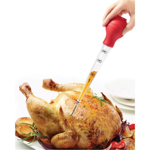 Gourmet - Ensemble de 4 Morceaux de Poire à Sauce en Silicone, Rouge