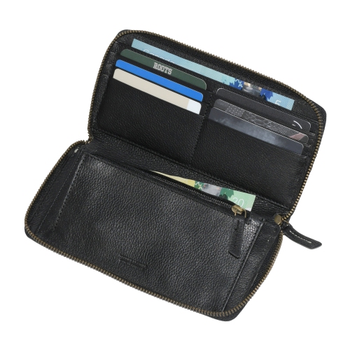 ROOTS Ladies' Slim Zipper Round Wallet