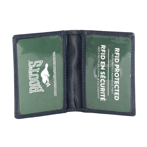 ROOTS Leather Slimfold Wallet with Removable ID