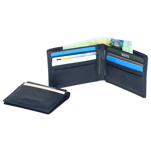 ROOTS Leather Slimfold Wallet with Removable ID