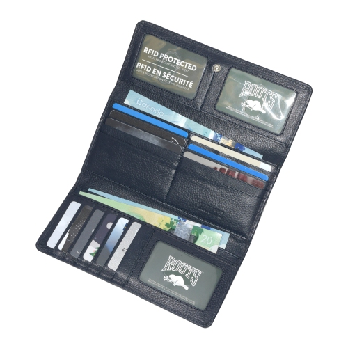 Pochette-portefeuille mince en cuir POUR femmes de ROOTS