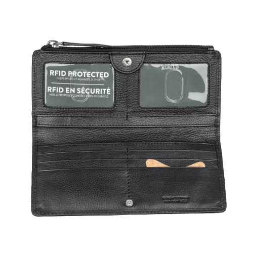 Pochette mince POUR femmes avec fermeture à glissière sur le dessus de ROOTS