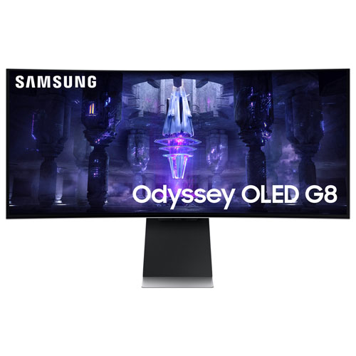 Samsung Odyssey G8 34" WQHD 175Hz 0.1ms GTG Curved OLED Gaming Monitor -Exclusive Retail Partner
