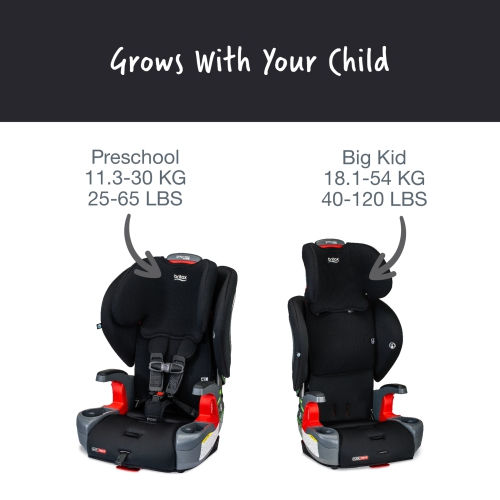 Britax Grow With You ClickTight Harness-2-Booster Car Seat - Black Contour