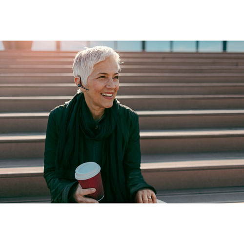 Casque d'écoute mono sans fil Bluetooth M300-XT SE de BlueParrott avec microphone à suppression du bruit à 80 % et serre-tête léger