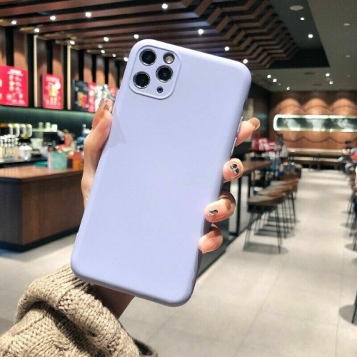 Ultra Thin Solid Matte Silicon TPU Soft Phone Case Camera Protective Back Cover for Apple iPhone XR -Purple