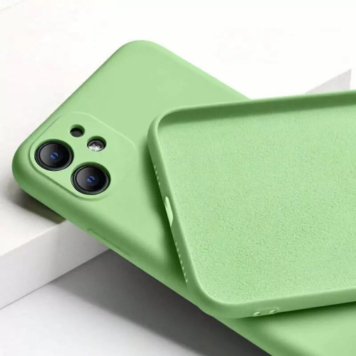 Ultra Thin Solid Matte Silicon TPU Soft Phone Case Camera Protective Back Cover for Apple iPhone XR -Green