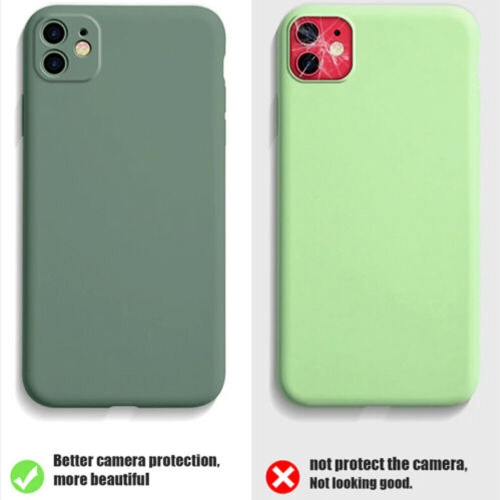Ultra Thin Solid Matte Silicon TPU Soft Phone Case Camera Protective Back Cover for Apple iPhone XR -Green