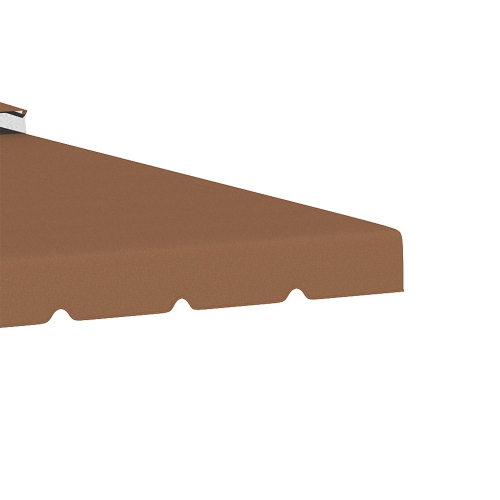 Outsunny 12.8' x 9.5' Gazebo Replacement Canopy, Gazebo Top Cover with Double Vented Roof for Garden Patio Outdoor, Coffee