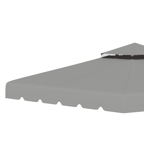 Outsunny 9.8' x 9.8' Gazebo Replacement Canopy, Gazebo Top Cover with Double Vented Roof for Garden Patio Outdoor, Grey