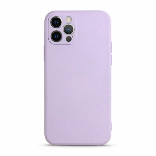 Image 1 of 8.. Ultra Thin Solid Matte Silicon TPU Soft Phone Case Camera Protective Back Cover for Apple iPhone 12-Purple