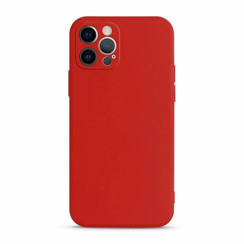 Étui en silicone souple mat et solide ultra mince pour iPhone 12 Pro-Red de Apple