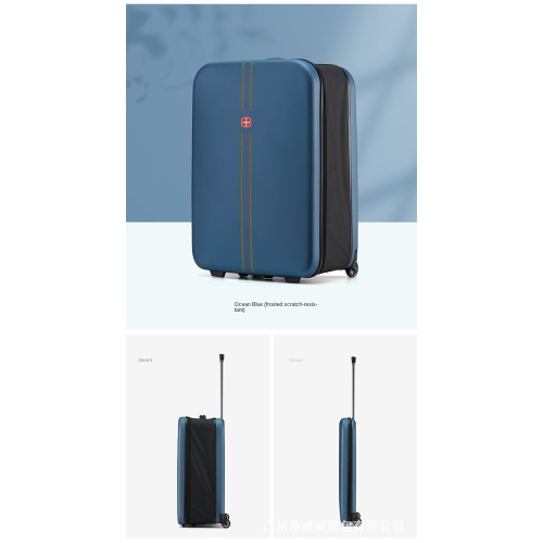 axGear Bagage Compact Pliable Valise 24 Pouces Valise Pliable Légère De Voyage - Bleu