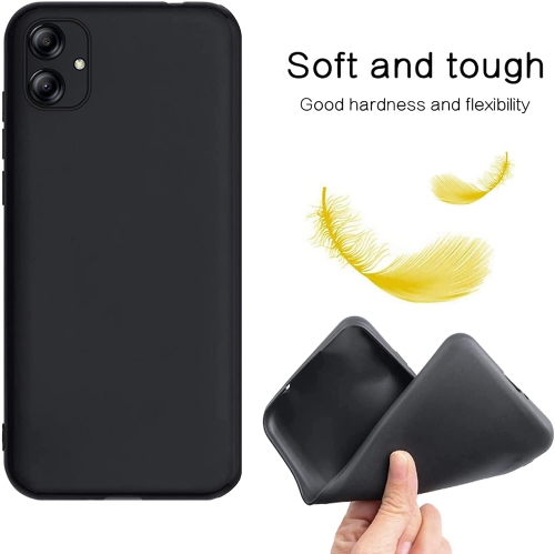 【CSmart】 Ultra Thin TPU Silicone Jelly Bumper Back Cover Case for Samsung Galaxy A04E, Black