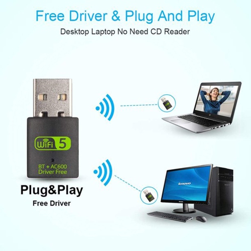 axGear USB WiFi Bluetooth Adapter 600Mbps Dual Band 2.4/5Ghz Wireless Network Receiver