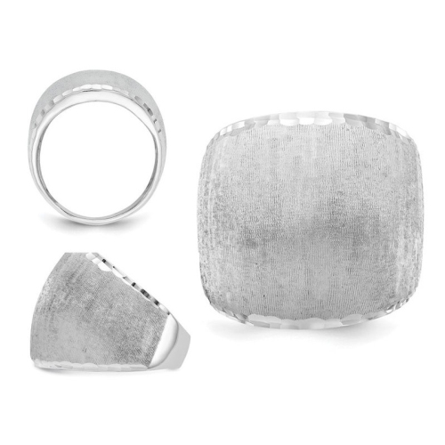 Sterling Silver Rhodium-plated Radiant Essence Ring