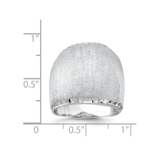 Sterling Silver Rhodium-plated Radiant Essence Ring