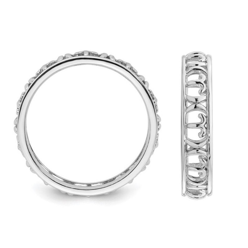 Sterling Silver Aries Zodiac Astrology Ring Band