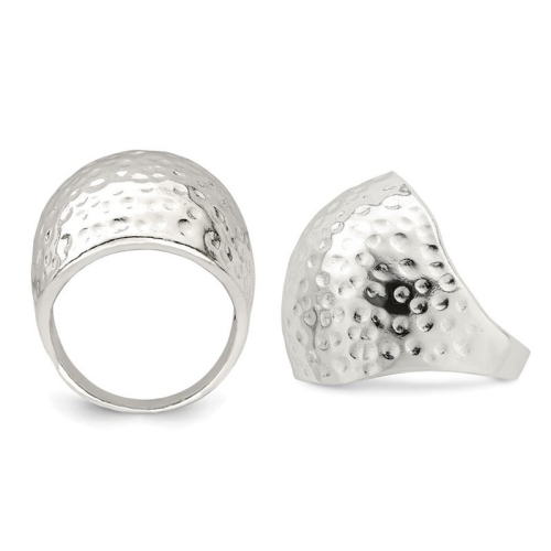 Bague de d??me textur?? en argent sterling