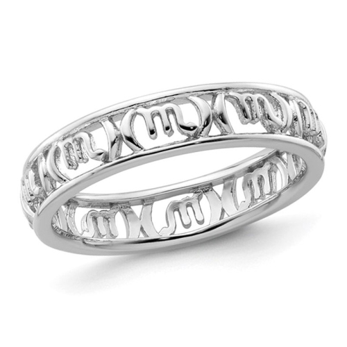 GEM AND HARMONY  Sterling Scorpio Zodiac Astrology Ring Band In Silver